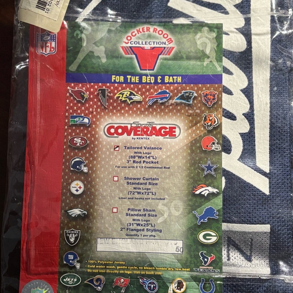 NFL Team Logo tailored valance